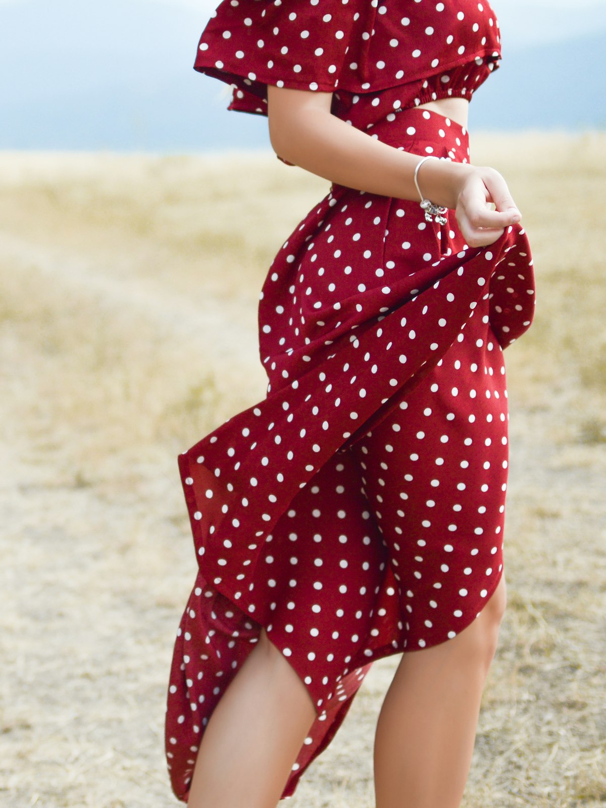 Silk Blend Pleated Midi Dress
