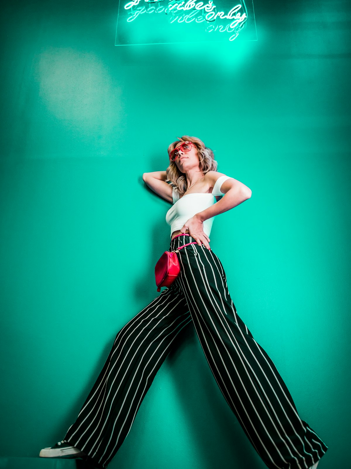 Wool Blend High-Waist Wide Trousers view 2