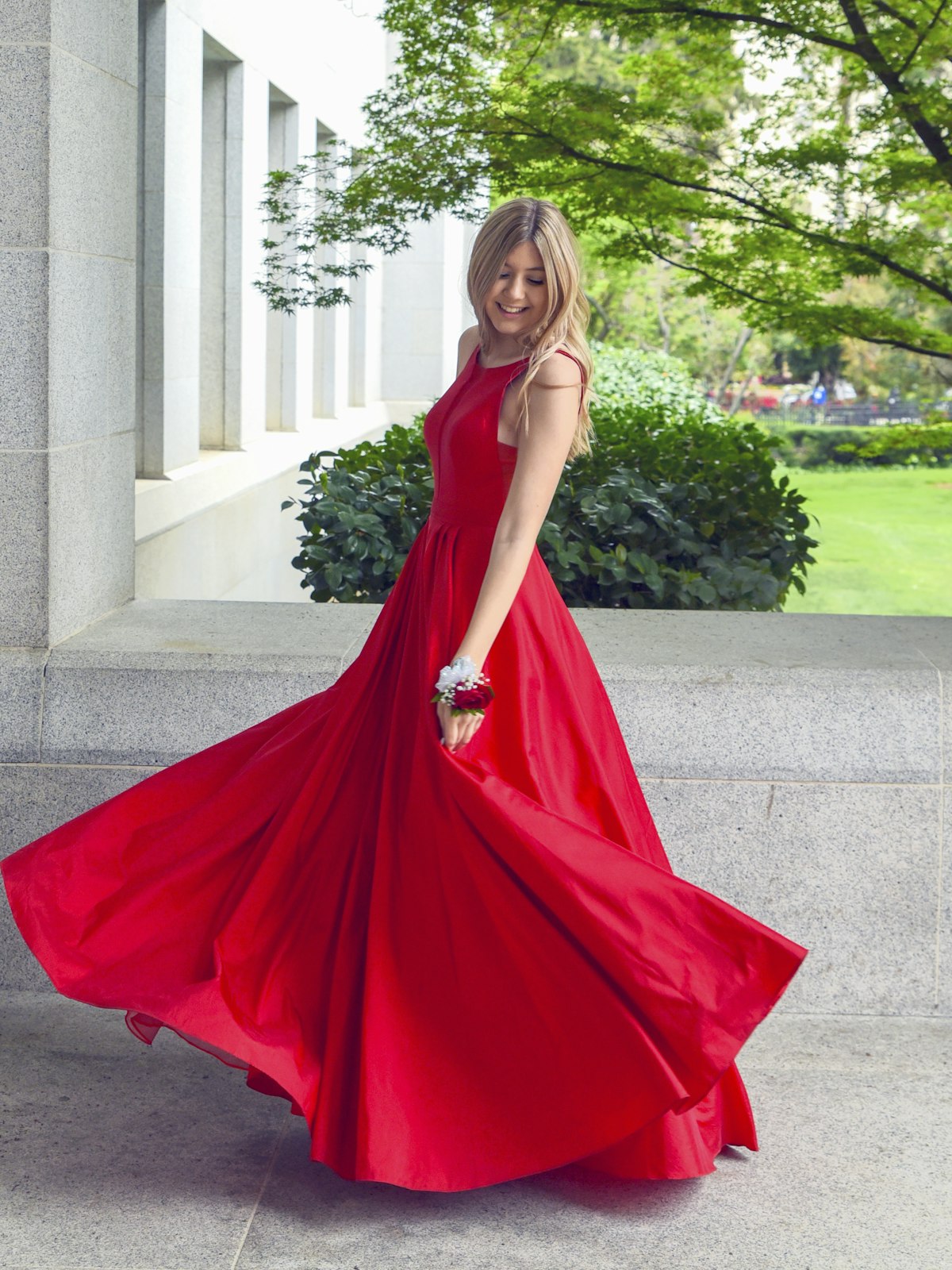 Silk Pleated Midi Dress